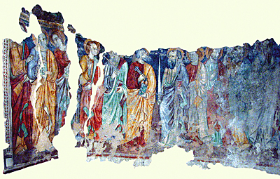 Affreschi raffiguranti gli Apostoli nella cripta della Chiesa dell'Immacolata a Maratea datati XIV sec